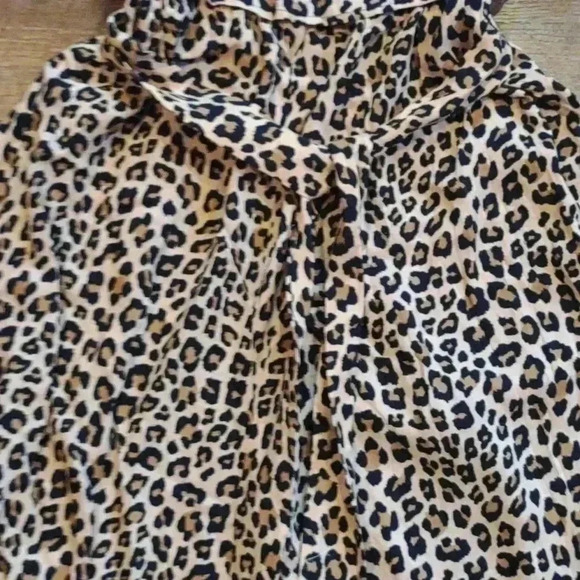 Simplee leopard print strapless jumpsuit size small - Picture 5 of 7